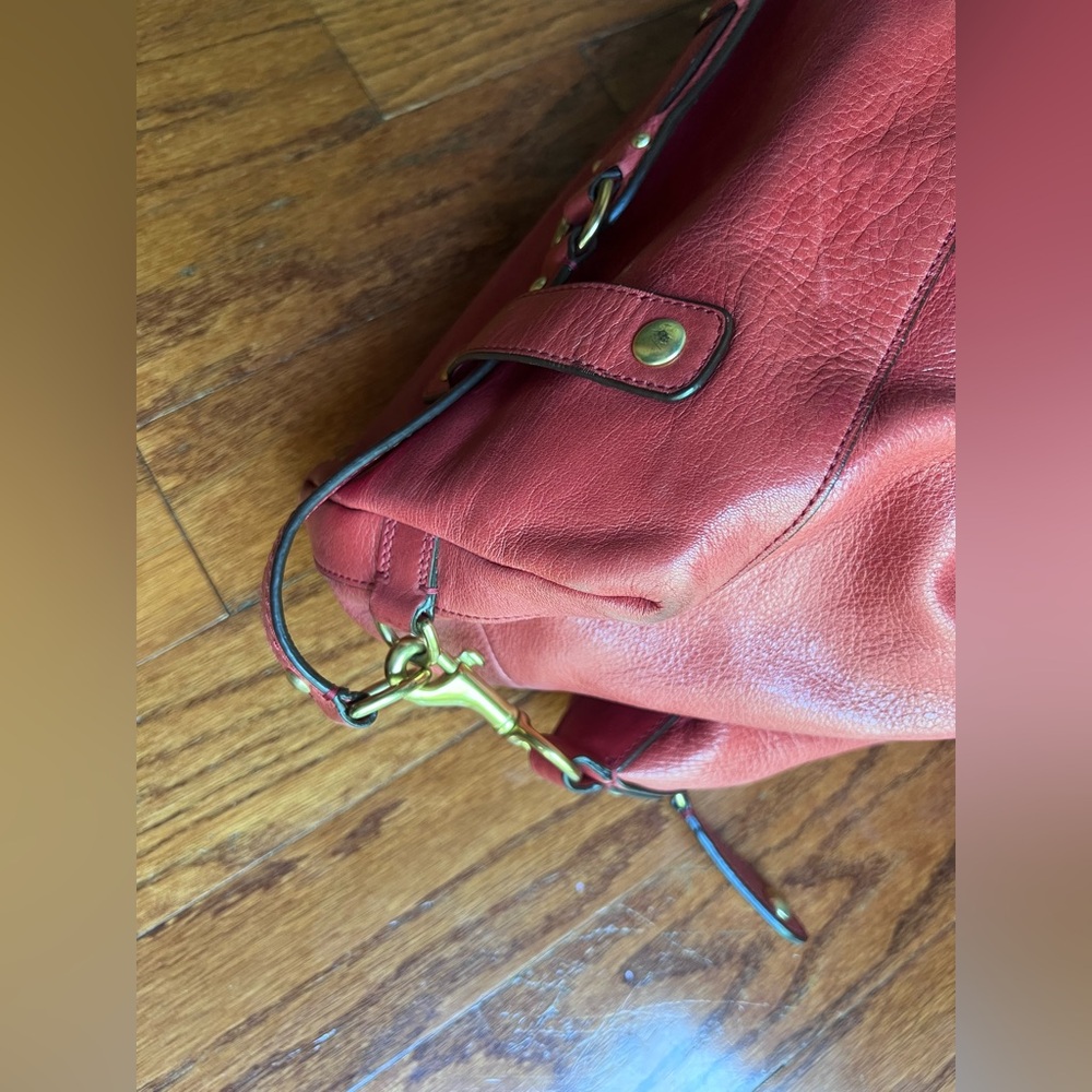 Coach Pink Leather Satchel with Gold Hardware - Picture 7 of 8
